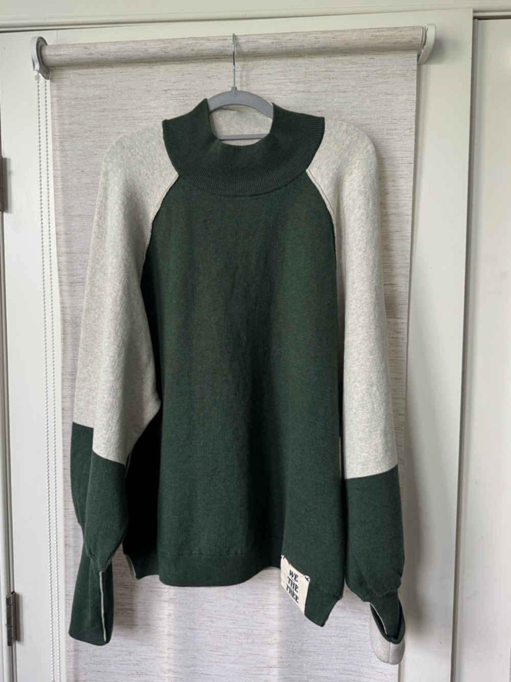 Free People Alpine Combo Mock Neck Sweatshirt NWT